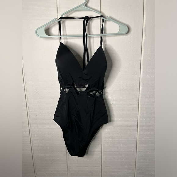 Other - Black Cut-Out One Piece Swimsuit